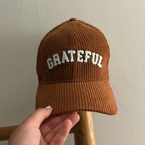 Grateful Chenille Patch Corduroy Baseball Cap